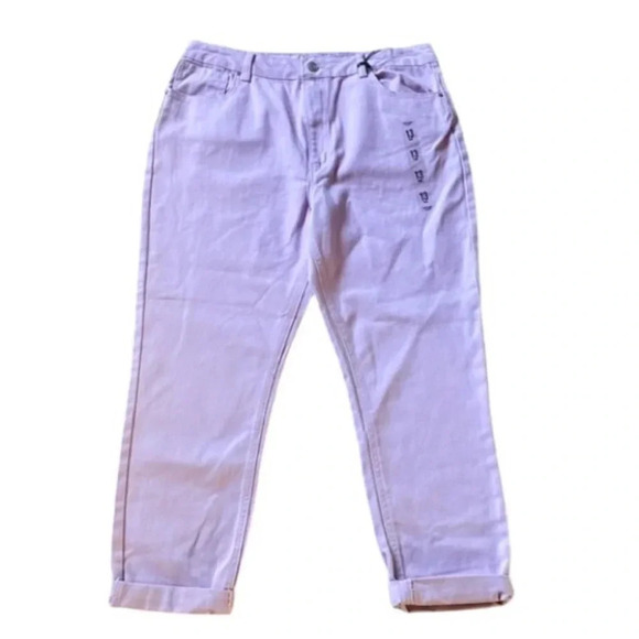 Refuge denim mom jeans High rise ankle Lavender Womens size 13 Straight Juniors - Picture 1 of 14